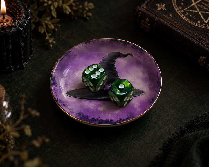 Witch Hat Porcelain Dice Dish