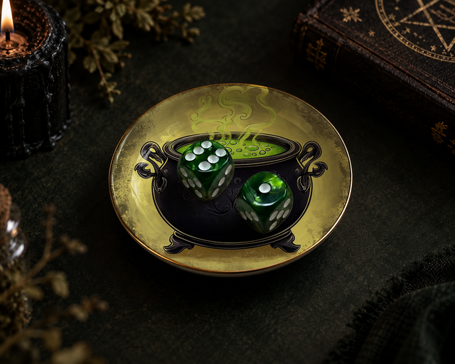 Cauldron Porcelain Dice Dish