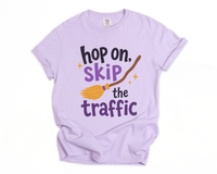 "Hop On, Skip the Traffic" Cotton T-shirt — view 3