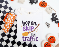 "Hop On, Skip the Traffic" Cotton T-shirt — view 2